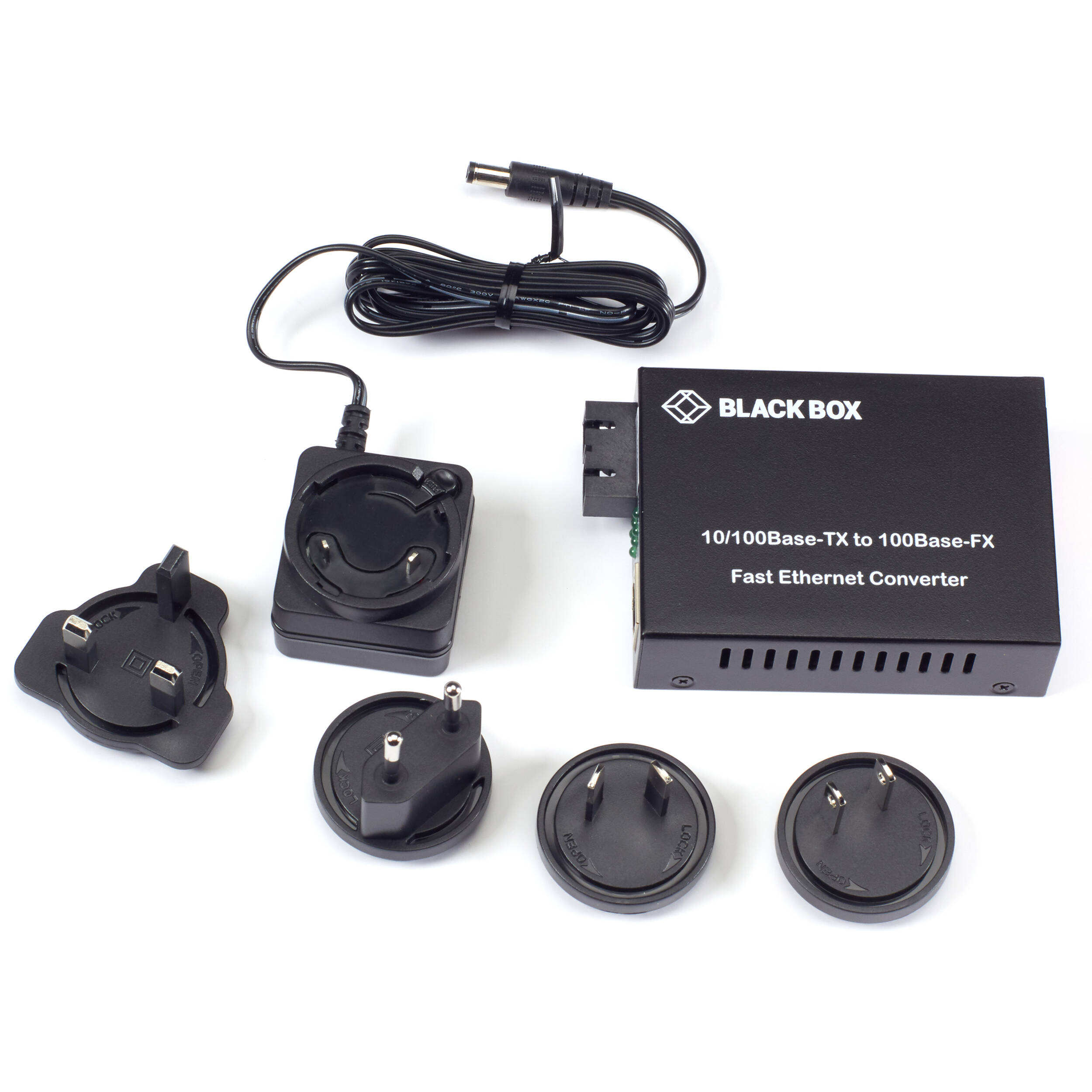 Black Box LHC211A Fast Ethernet media converter for 10/100 Mbps copper to 100 Mbps multimode fiber — view 4
