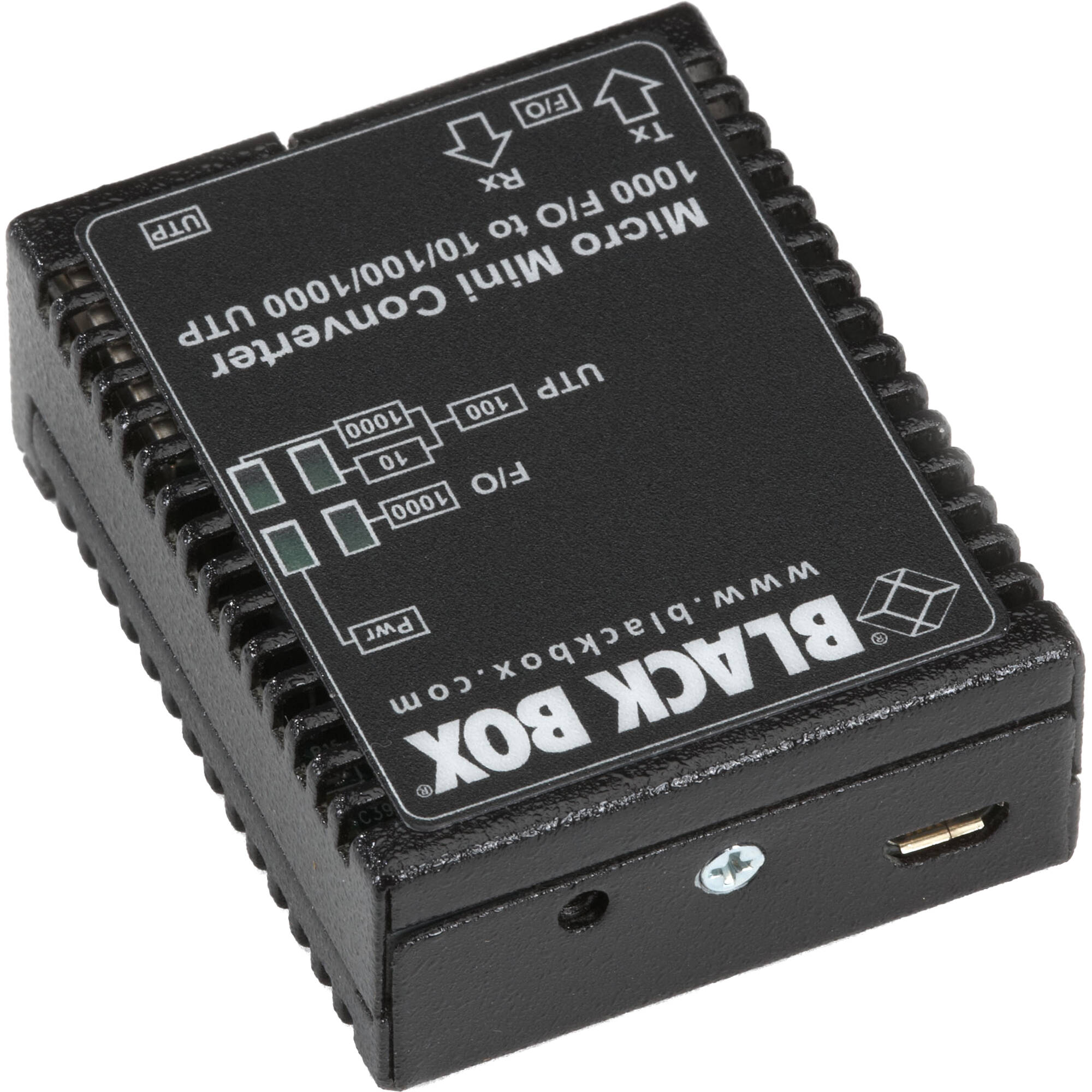 Black Box LMC4000A Gigabit Ethernet media converter with SFP fiber interface for compact deployments — view 2