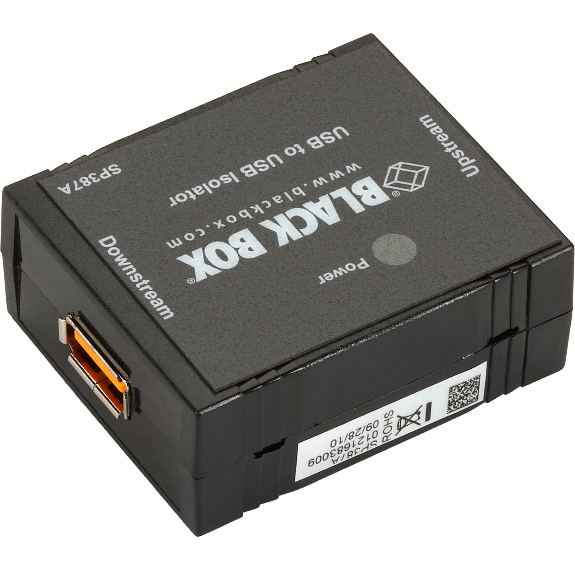 Black Box SP387A inline USB isolator with 3.3 ft cable for 4 kV protection — view 2