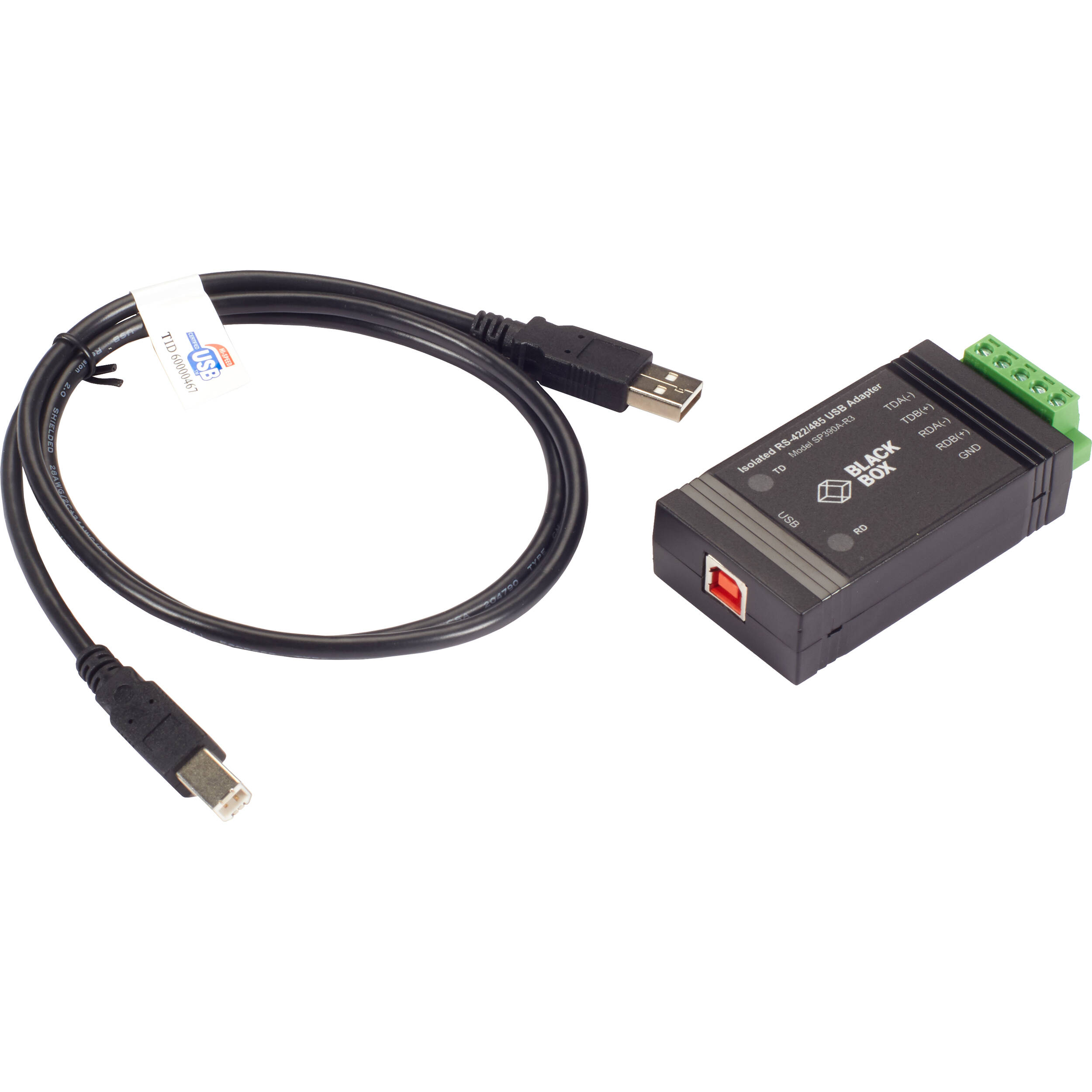 Black Box USB to RS422/485 converter with opto-isolation for industrial serial communication — view 5