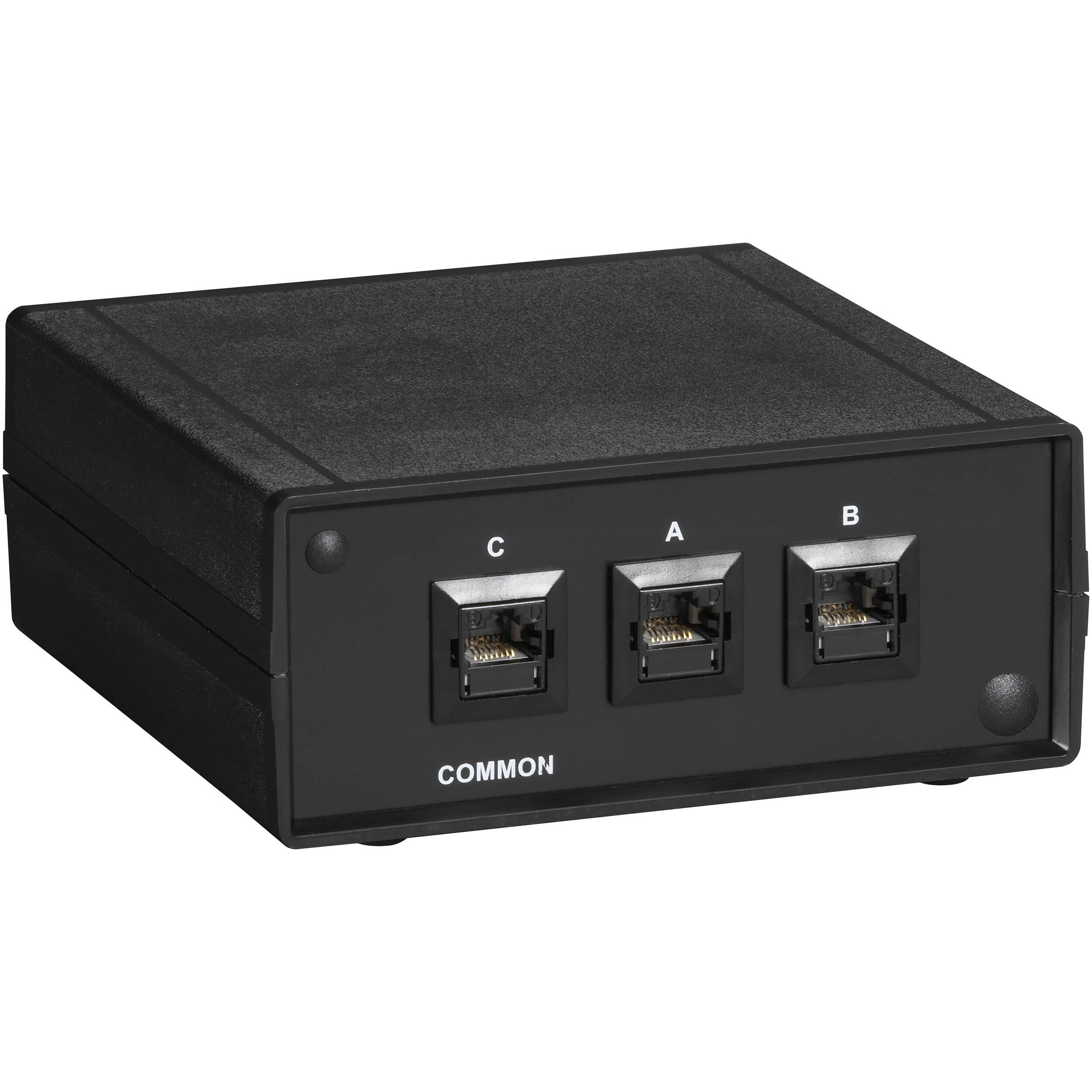 Black Box SW1030A desktop 10G RJ45 manual switch with 3 ports — view 2