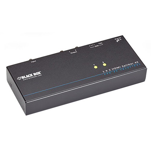 Black Box VSP-HDMI1X2-4K HDMI distribution switcher with advanced EDID for two displays — view 2