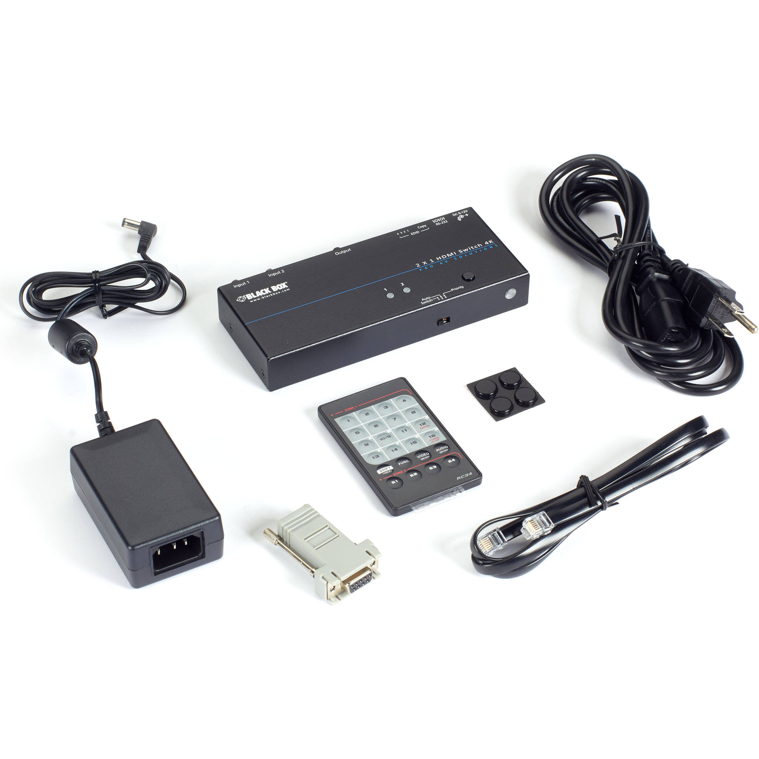 Black Box VSW-HDMI2X1-4K 4K 2x1 rack-mountable HDMI switch — view 4