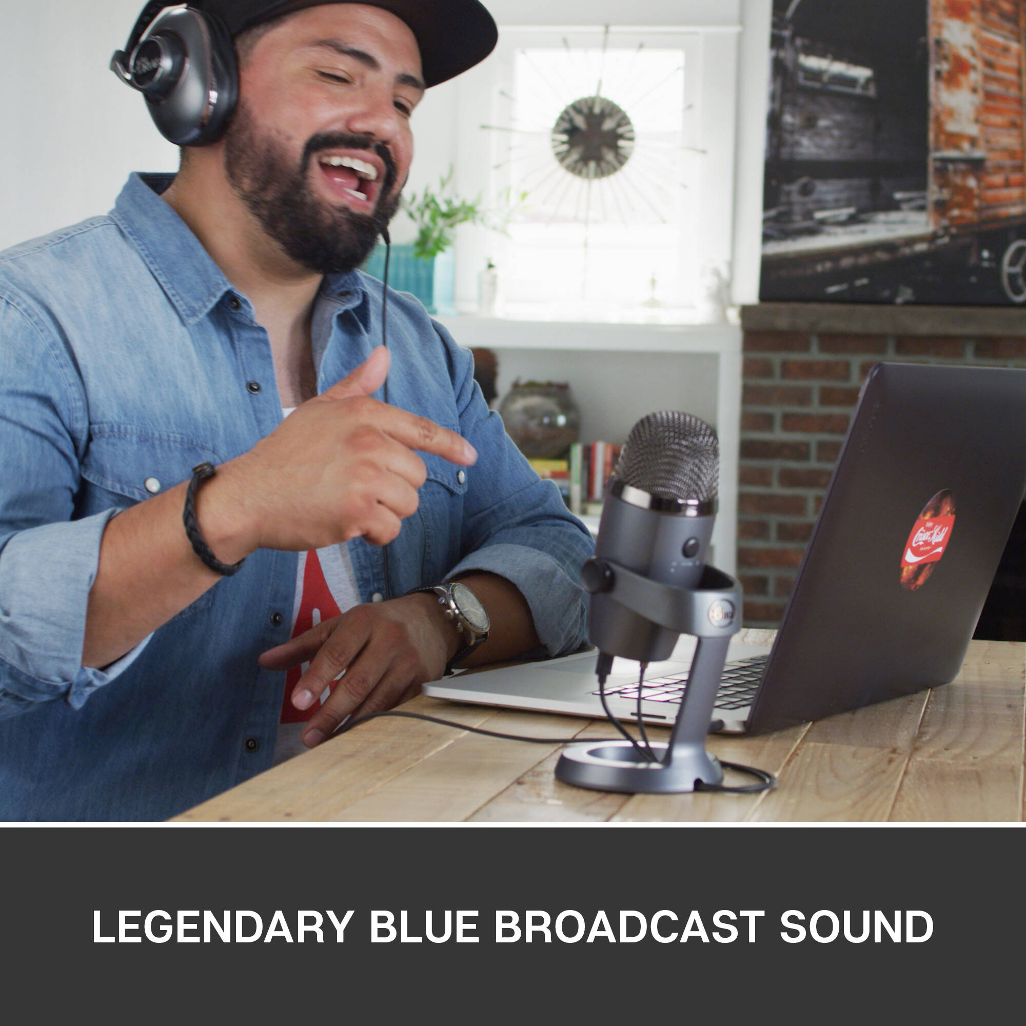 Blue Yeti Nano USB microphone in Shadow Grey for desktop calls and streaming — view 2