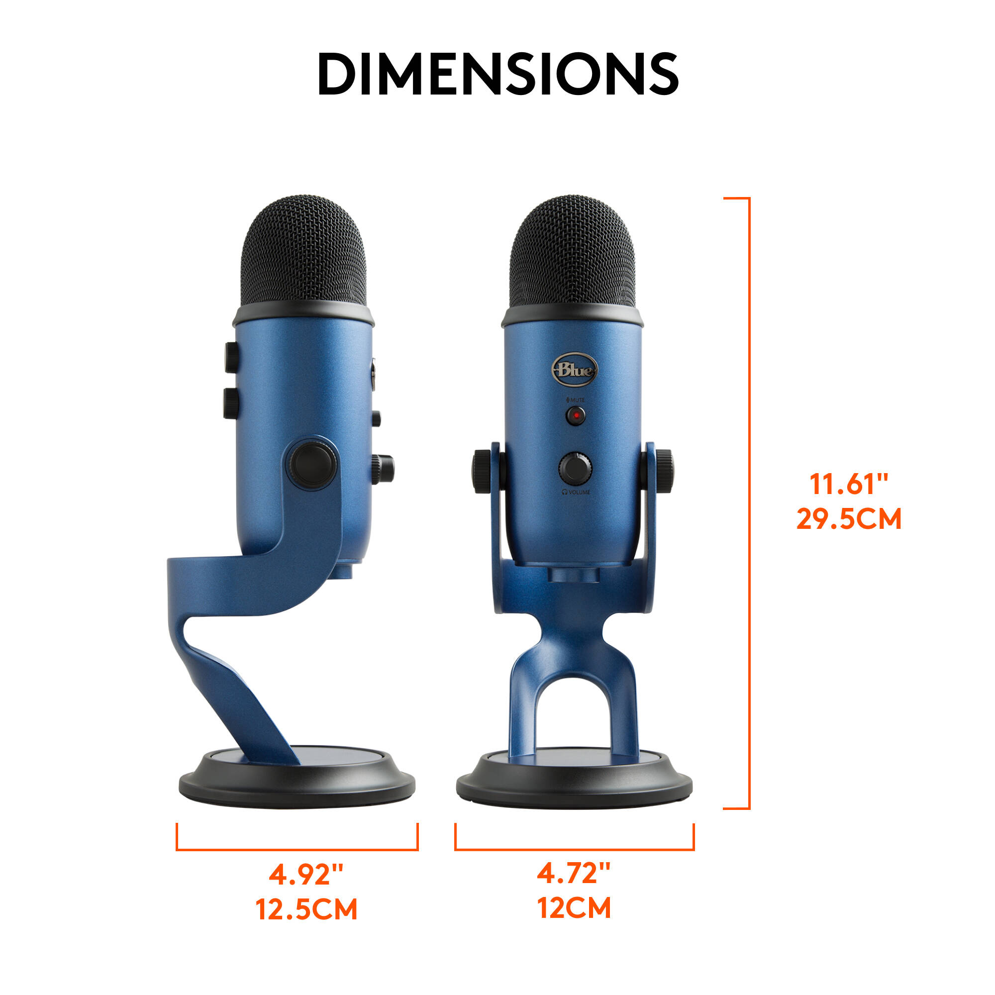 Logitech USB microphone in Midnight Blue with four polar patterns and headphone monitoring — view 10