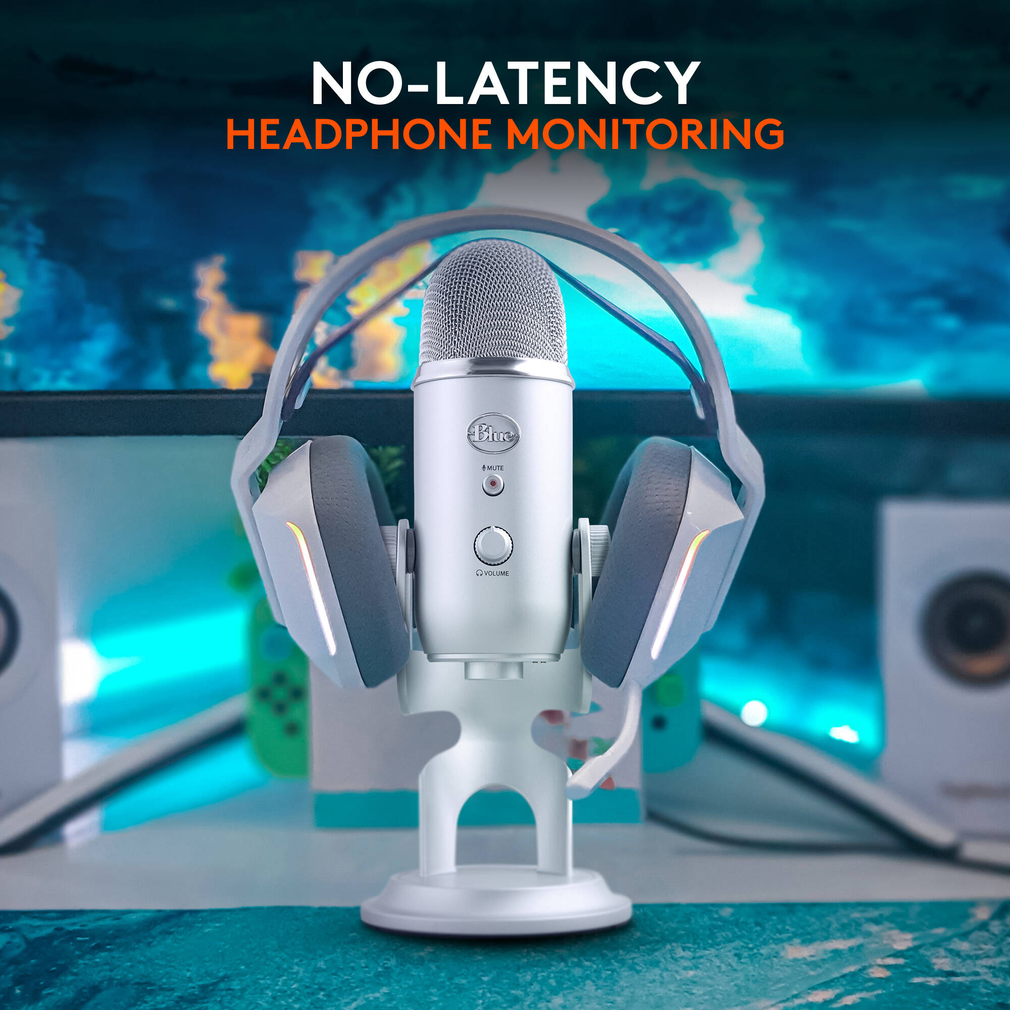 Blue Yeti USB desktop microphone in silver finish — view 5