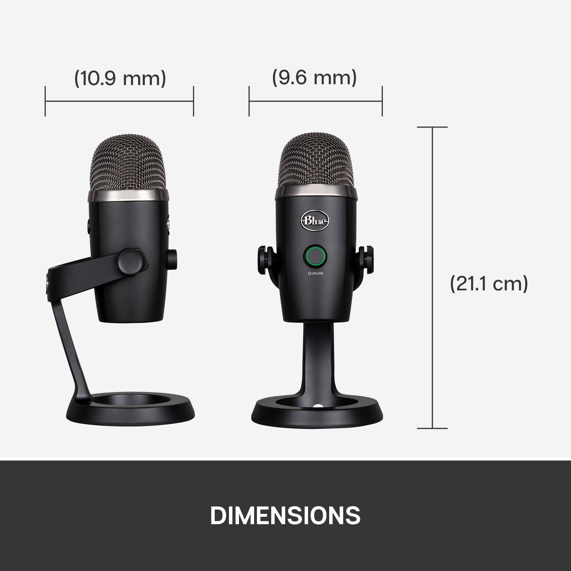 Blue Yeti Nano Black USB desktop microphone for streaming and podcasting — view 10
