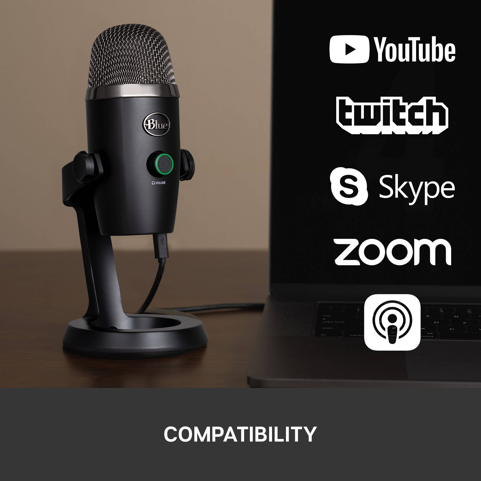 Blue Yeti Nano Black USB desktop microphone for streaming and podcasting — view 8