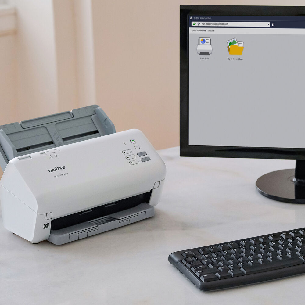 Brother ADS-4300N desktop document scanner for workgroups with network connectivity and duplex scanning — view 7