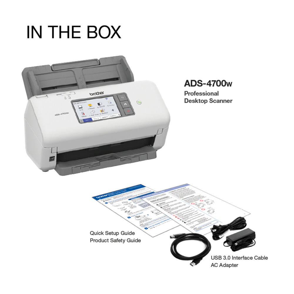 Brother ADS-4700W professional desktop document scanner for business workgroups — view 2