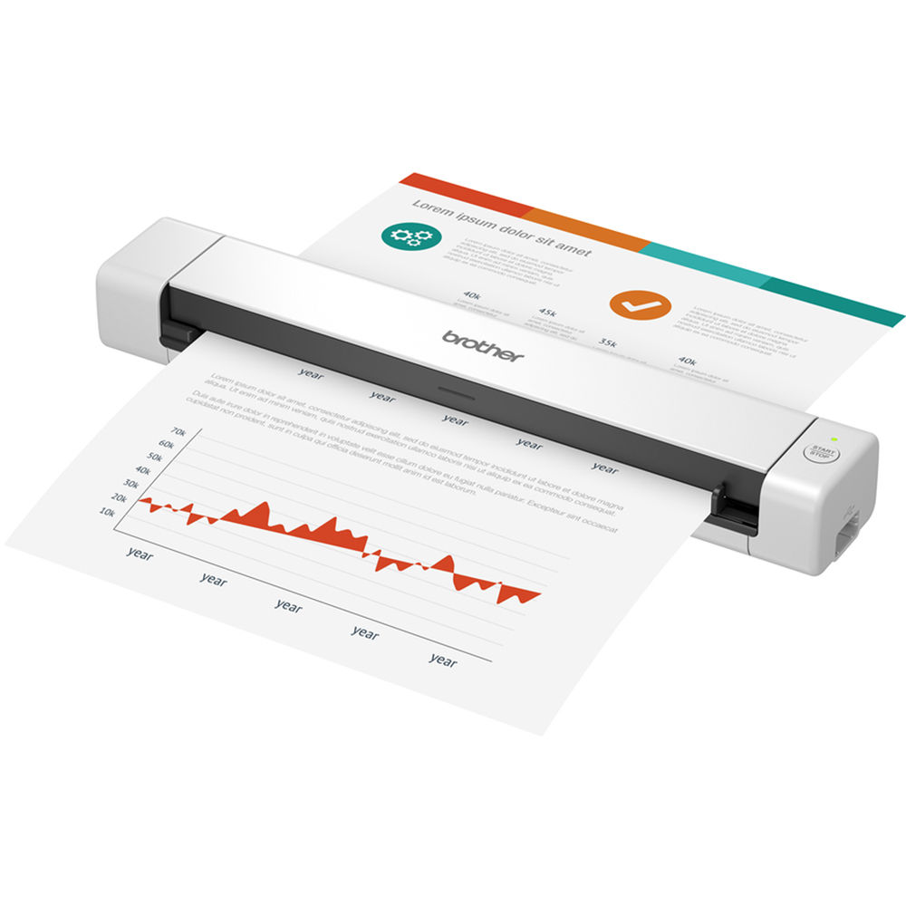 Brother DS-640 single CIS mobile scanner for portable document capture — view 4
