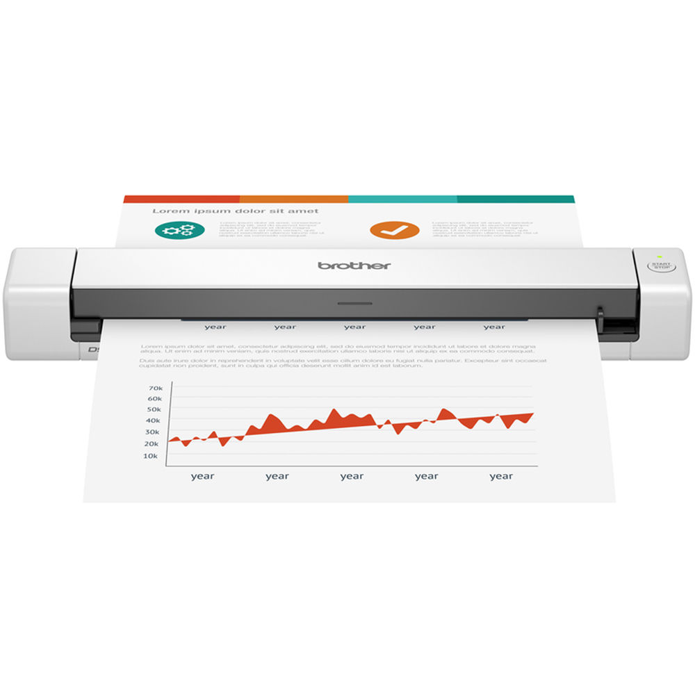 Brother DS-640 single CIS mobile scanner for portable document capture — view 5