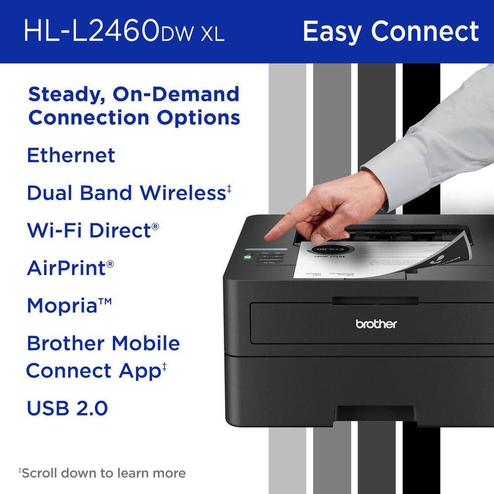 BROTHER INTL (PRINTERS) BROTHER HL-L2460DW XL PRINTER BROTHER HL-L2460DW XL MONO LASER — view 6