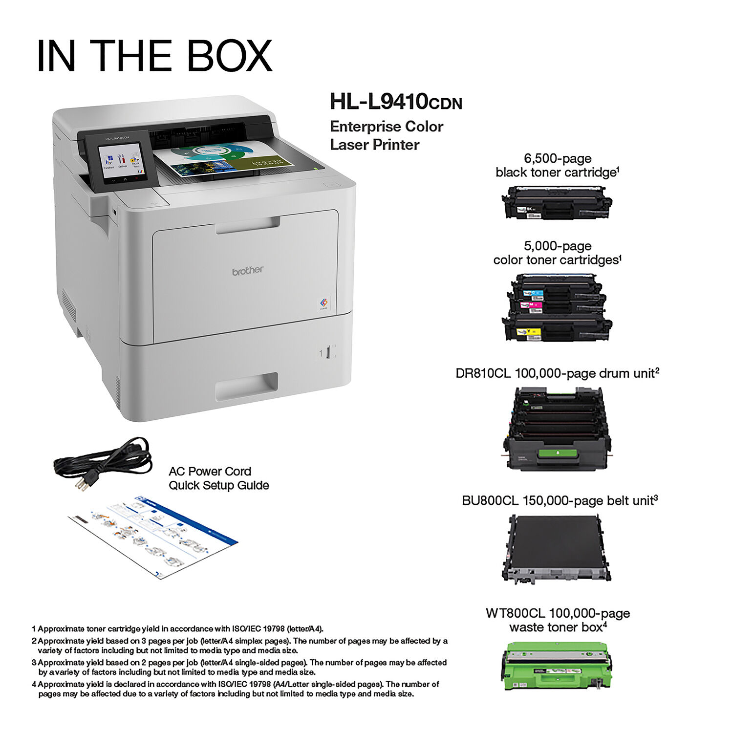 Brother HL-L9410CDN enterprise color laser printer with duplex printing and Ethernet connectivity — view 2