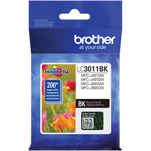 Brother LC3011BK standard yield black ink cartridge for compatible Brother inkjet printers — view 5