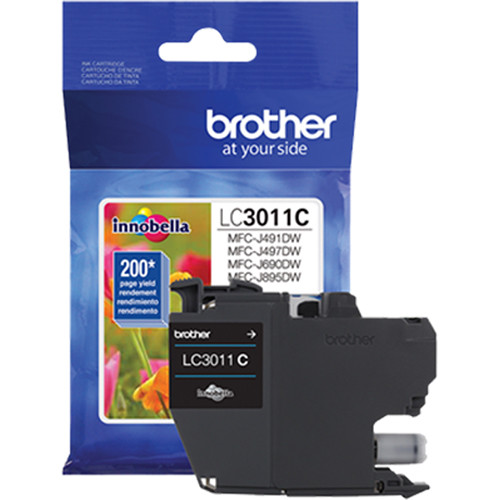 Brother LC3011C standard cyan ink cartridge approximate 200 pages OEM supply — view 4