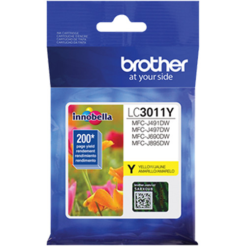 Brother LC3011Y standard yellow ink cartridge for MFC-J491DW, MFC-J497DW, MFC-J690DW, and MFC-J895DW printers — view 5
