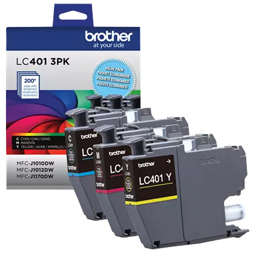 Brother Lc4013pks Standard Yield Color Ink Cartridge 3 Pack (1 Ea. Cyan, Magenta