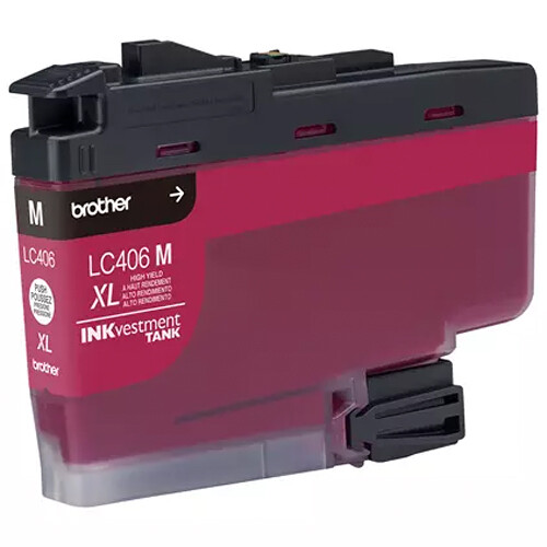 Brother LC406XLMS high-yield magenta ink cartridge OEM supply for select Brother printers — view 2
