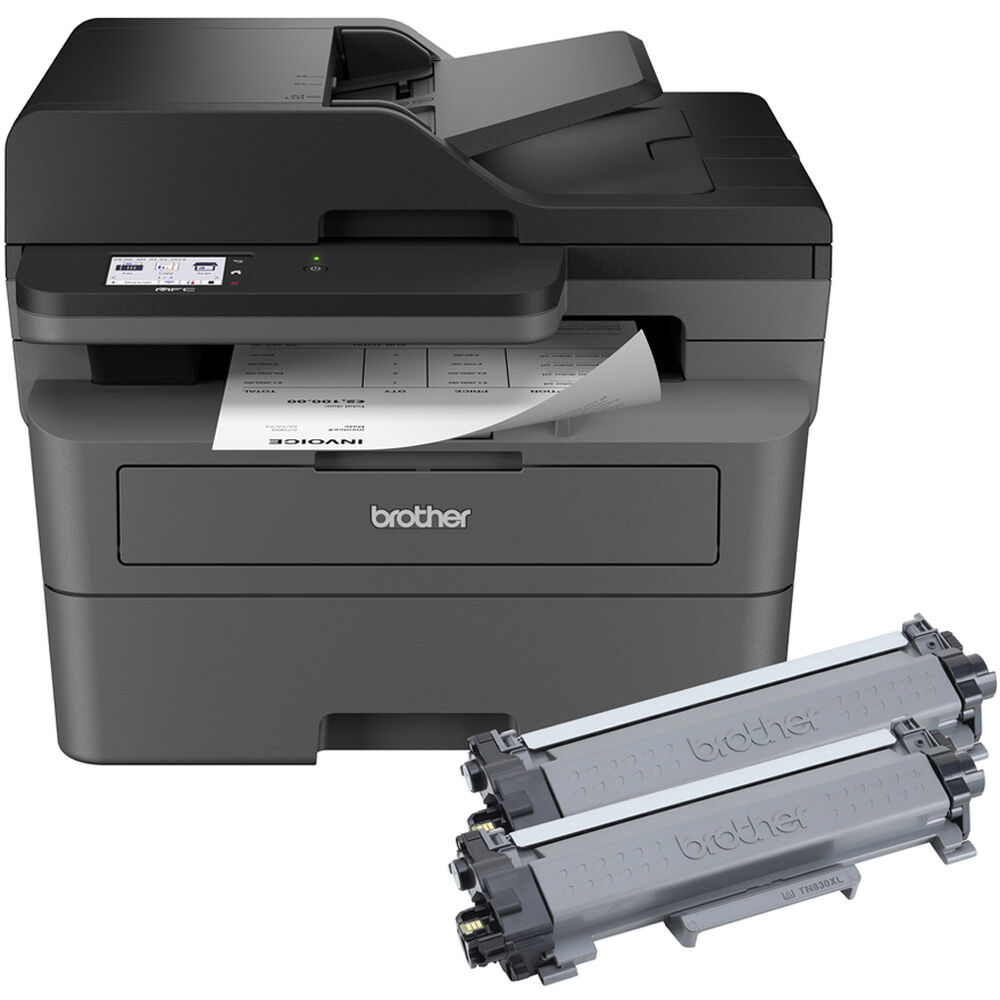 Brother MFC-L2820DW XL monochrome laser all-in-one printer with wireless and duplex printing — view 2