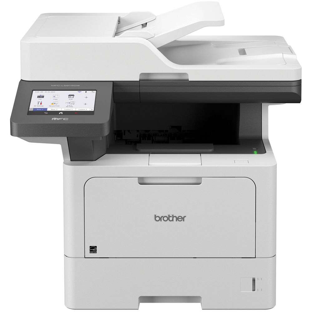 Brother MFC-L5915DW monochrome laser all-in-one printer with duplex printing and touchscreen — view 2