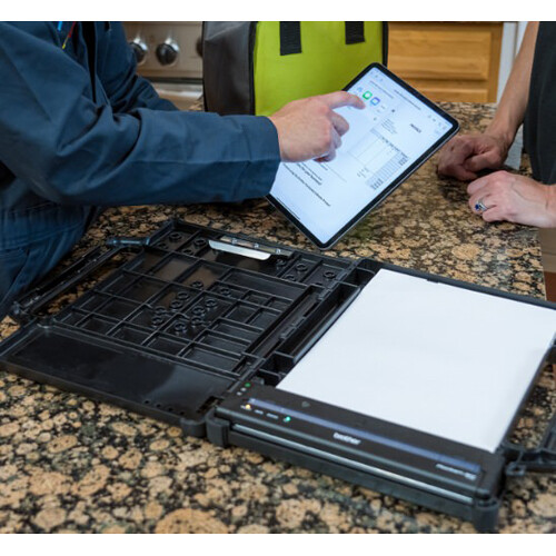 Print 8.5 inches x 11 inches at up to 13.5 pages per minute print speed;  Enable greater mobility with optional mounts & carrying options, & an optional rechargeable Li-ion battery (not included) capable of printing 600 pages from a single charge; Communicate & charge power with USB-C; Windows, MacOS, & Linux (via USB) OS compatibility; High-resolution 300dpi thermal print technology for top quality; 2-year limited premier warranty & responsive lifetime customer support — view 4