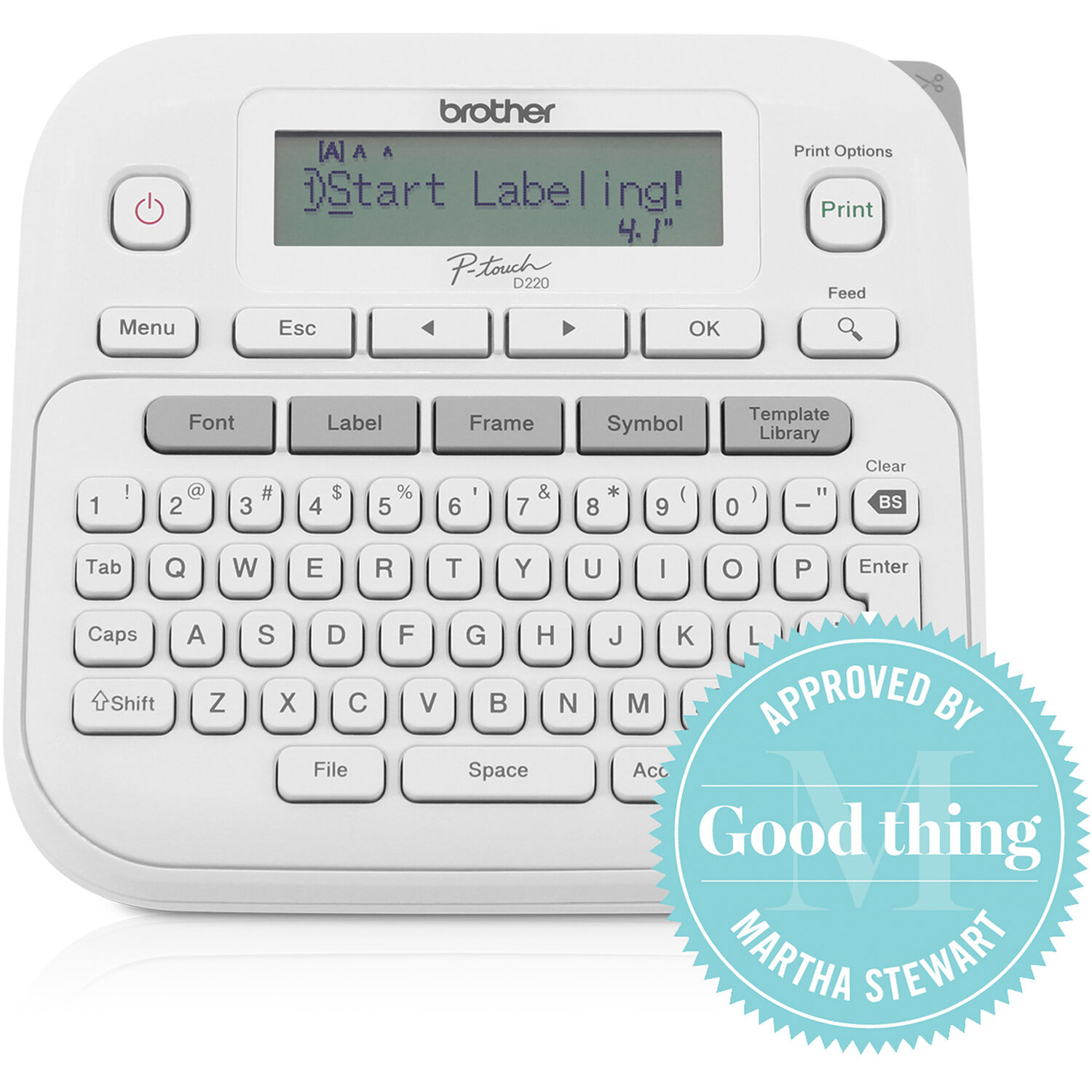 Brother P-touch PT-D220 desktop label maker for office organization — view 2