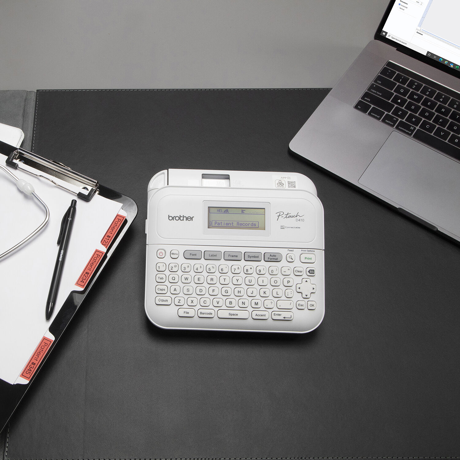 Brother P-touch PT-D410VP portable label maker for office and IT workspace labeling — view 2