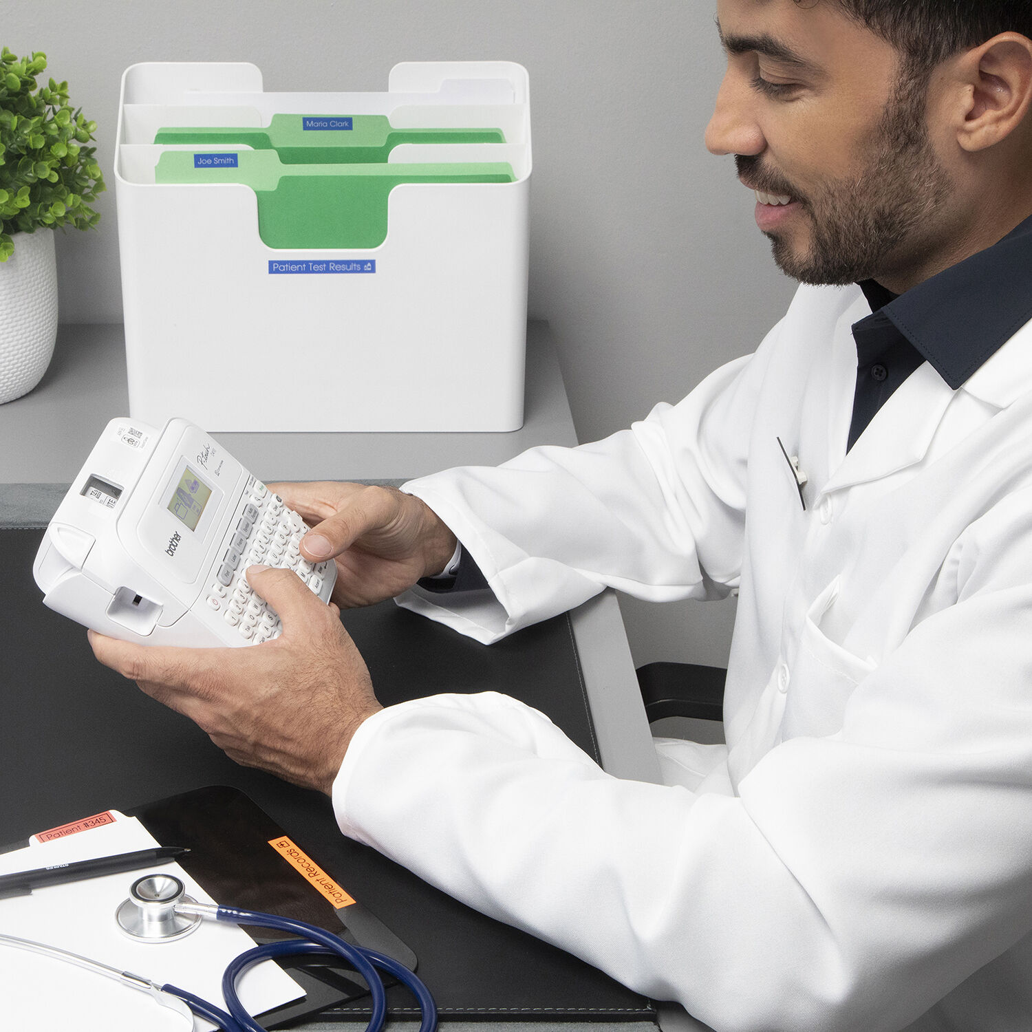 Brother P-touch PT-D410VP portable label maker for office and IT workspace labeling — view 5