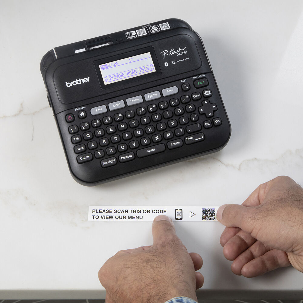 Brother P-touch PT-D460BT desktop label maker with Bluetooth for office labeling — view 2
