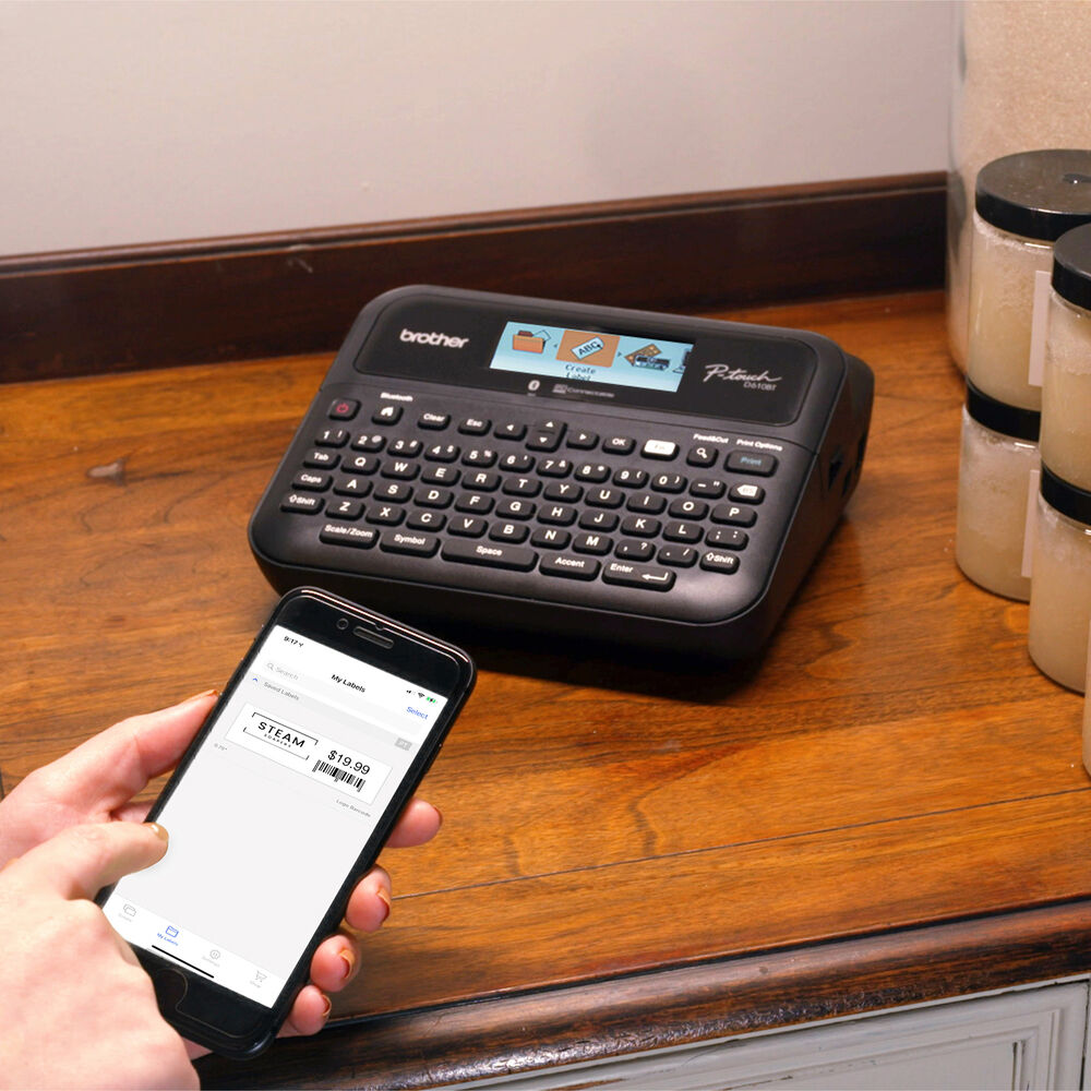 Brother P-touch PT-D610BT desktop label maker with Bluetooth connectivity for professional labeling — view 3