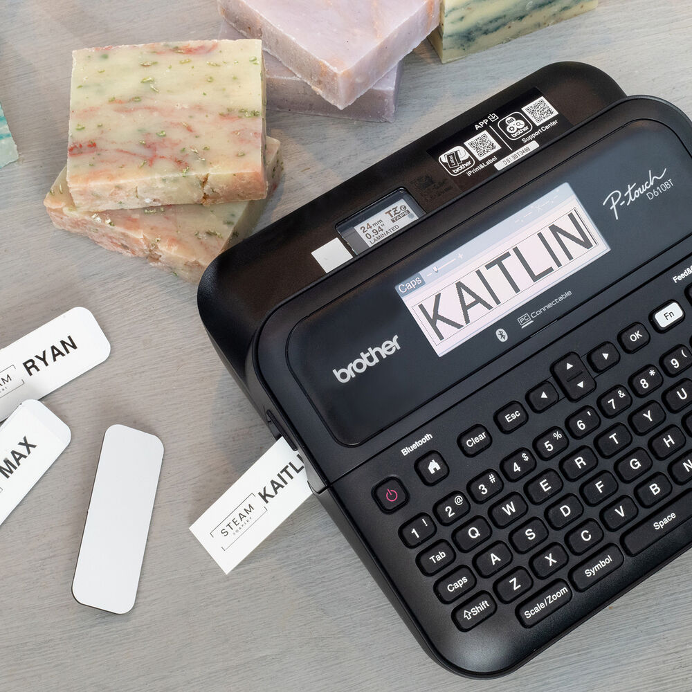 Brother P-touch PT-D610BT desktop label maker with Bluetooth connectivity for professional labeling — view 4