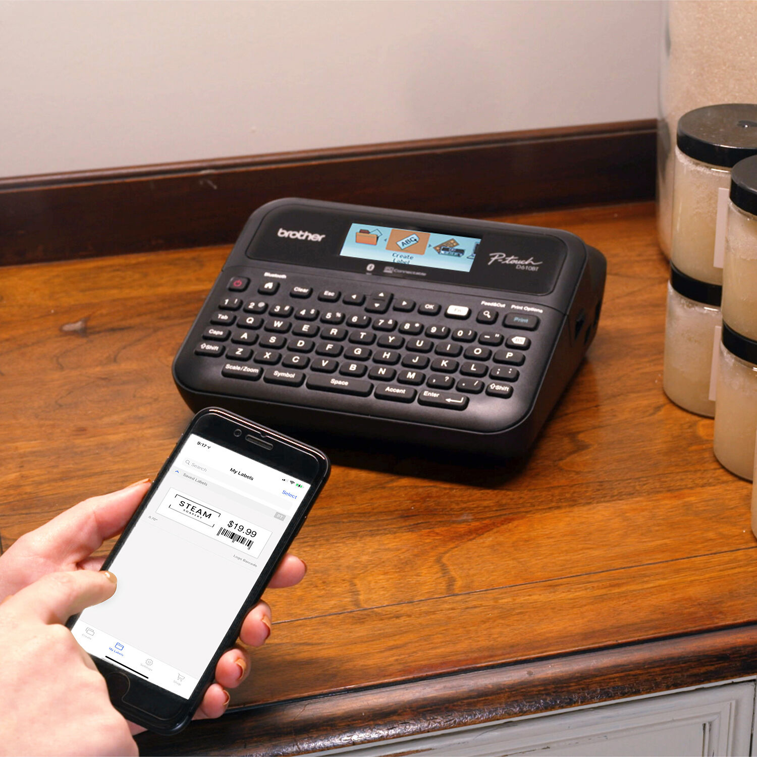 Brother P-touch PT-D460BTVP desktop label maker with Bluetooth connectivity — view 4