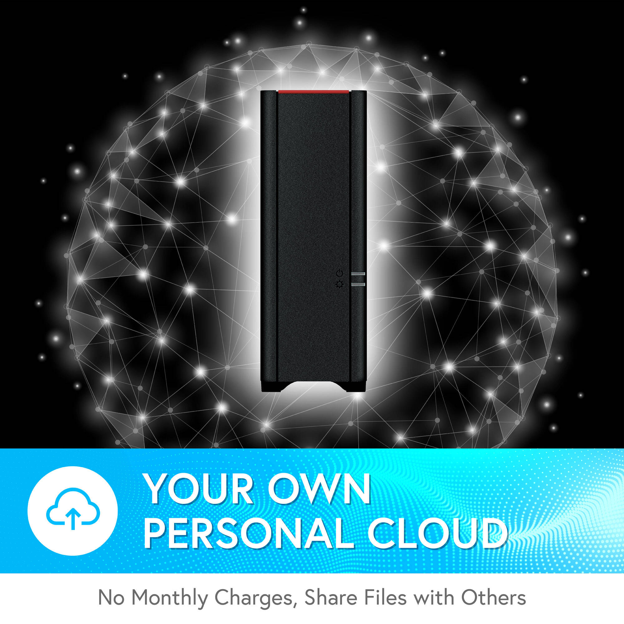 Buffalo LinkStation 210 4 TB desktop NAS personal cloud storage and media server — view 6