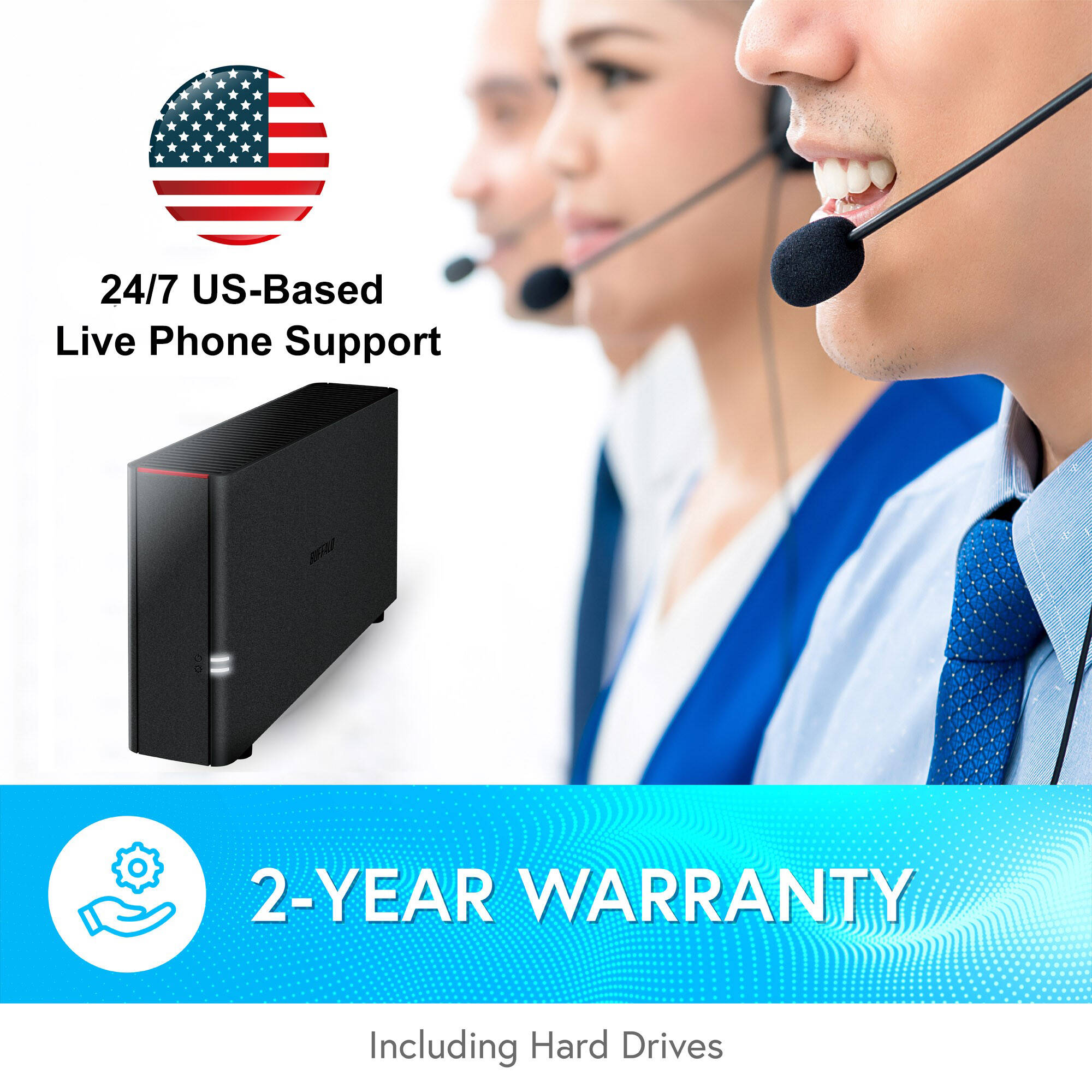 Buffalo LinkStation 210 4 TB desktop NAS personal cloud storage and media server — view 8