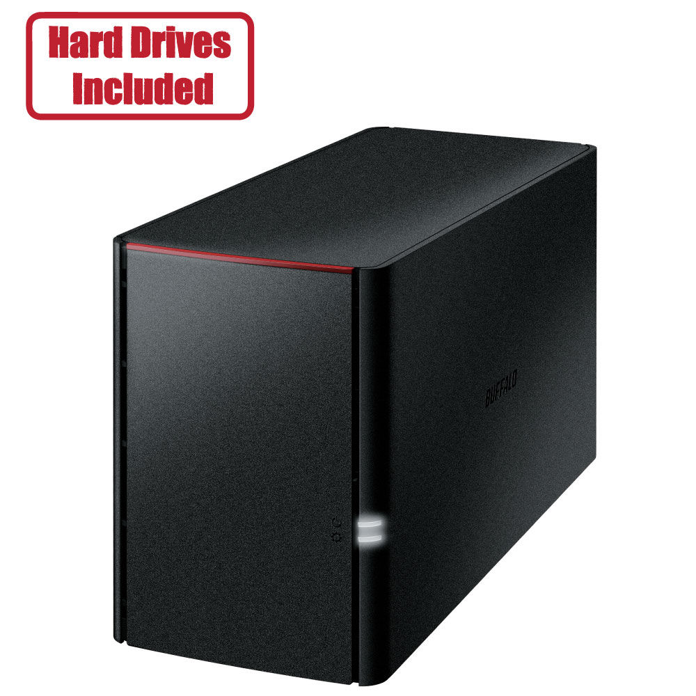 Buffalo LinkStation SoHo LS220D0802B 8TB 2-bay desktop NAS storage system — view 2