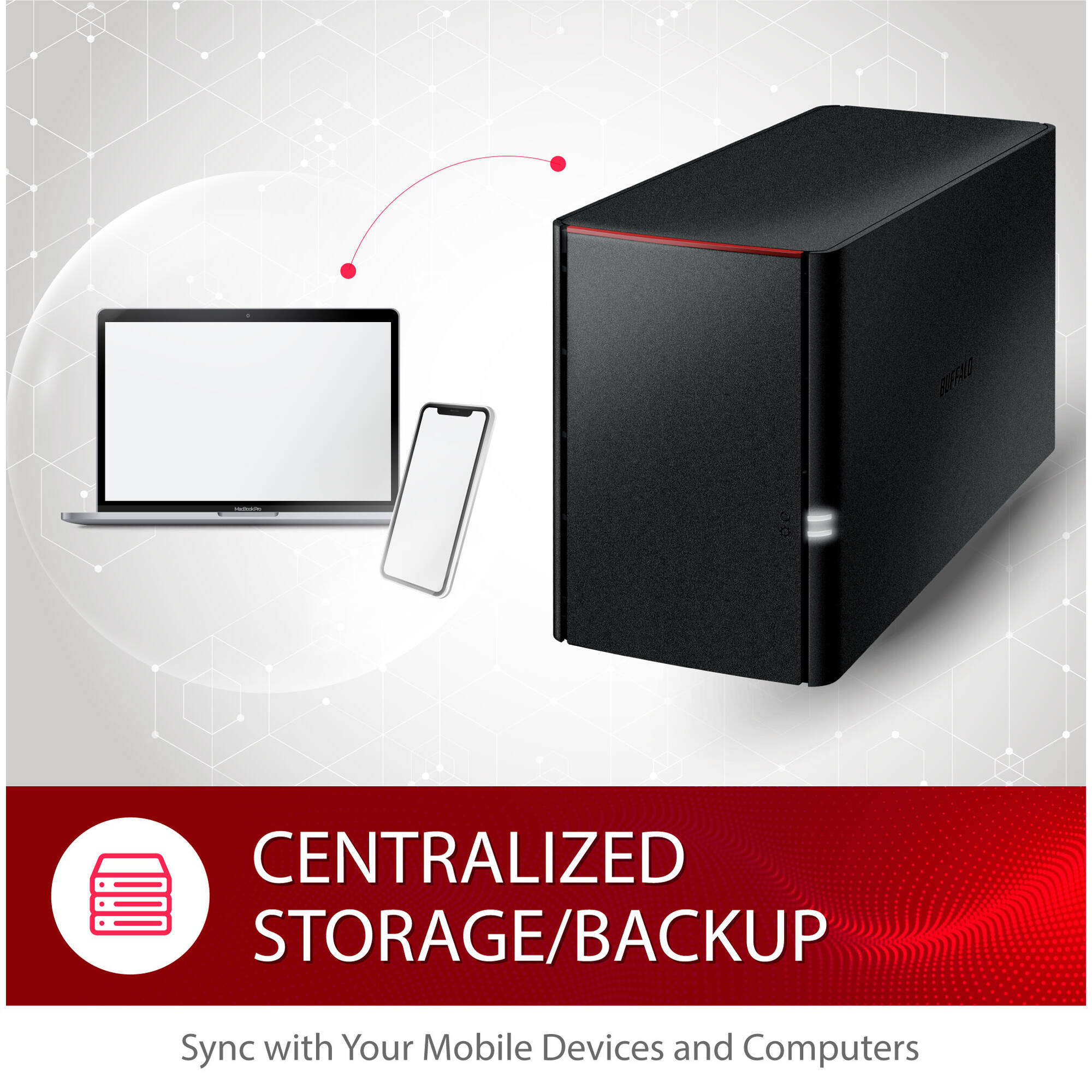 Buffalo LinkStation SoHo LS220D1202B 12TB 2-bay desktop NAS with included drives — view 4