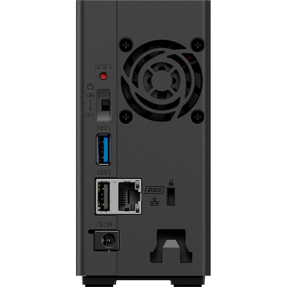 Buffalo LinkStation 710D 2TB desktop NAS with 1 bay, 2.5 GbE, and USB ports — view 2