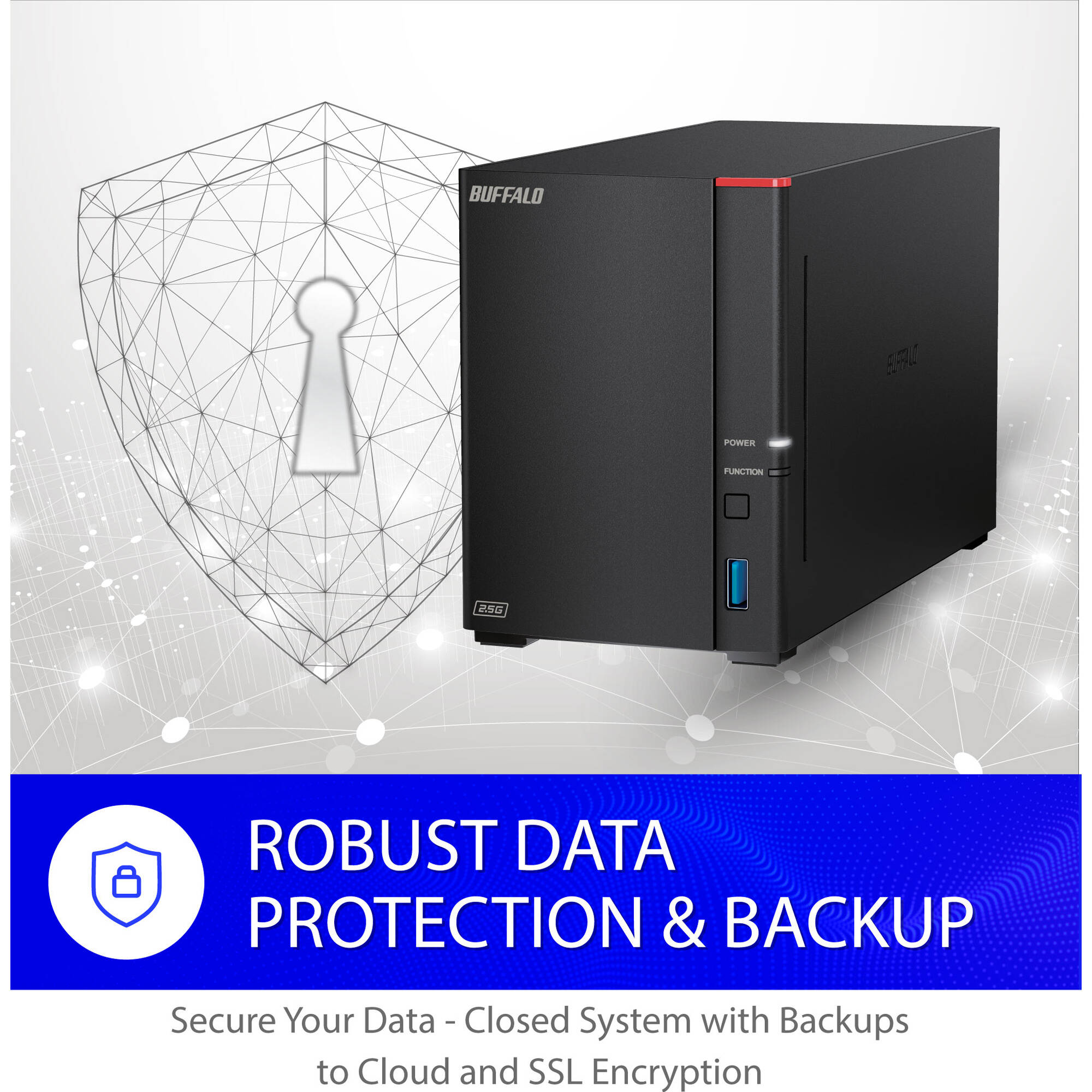 Buffalo LinkStation 720D 4TB desktop NAS with 2 bays and 2.5GbE — view 12