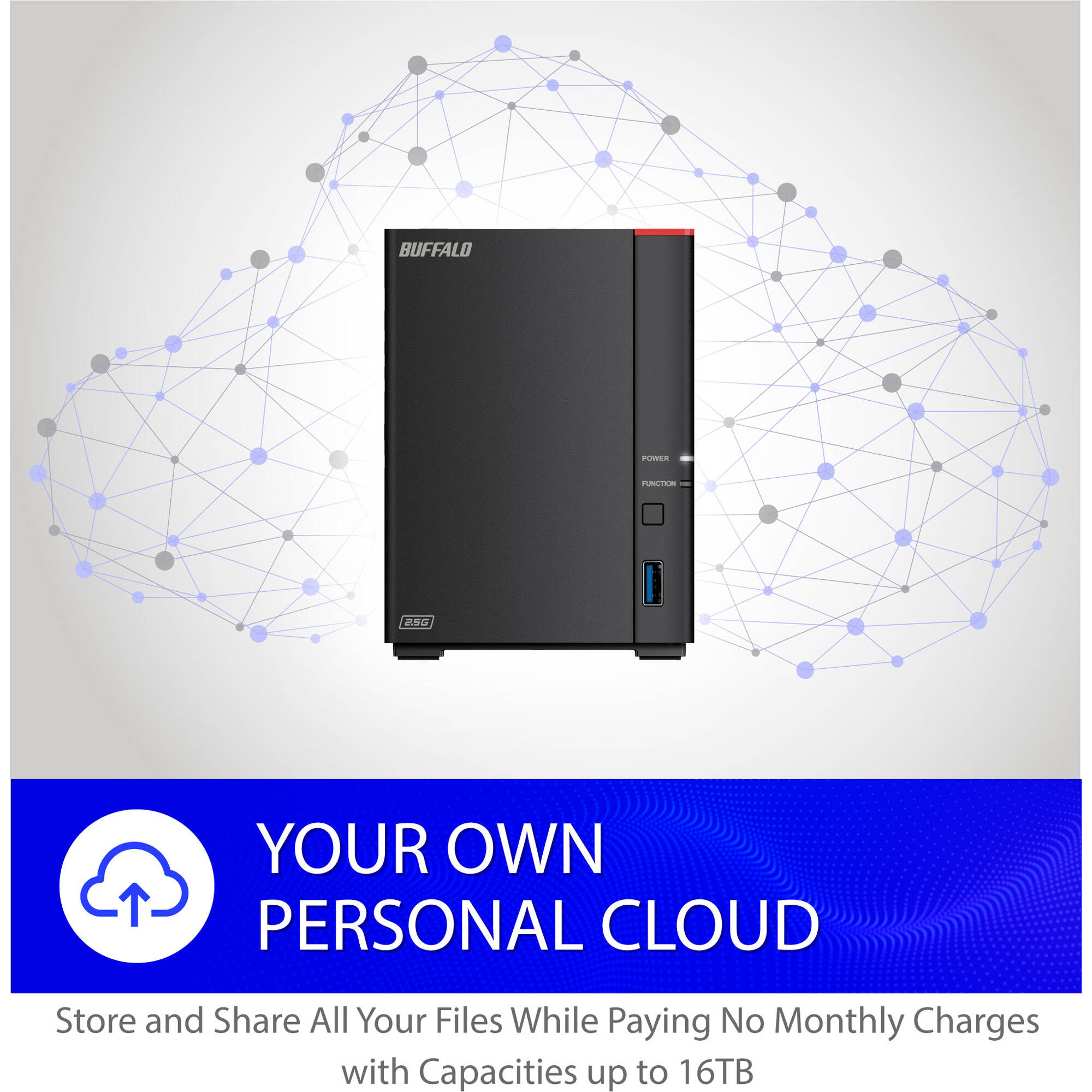 Buffalo LinkStation 720D 8TB 2-bay desktop NAS with 2.5 Gigabit Ethernet — view 9