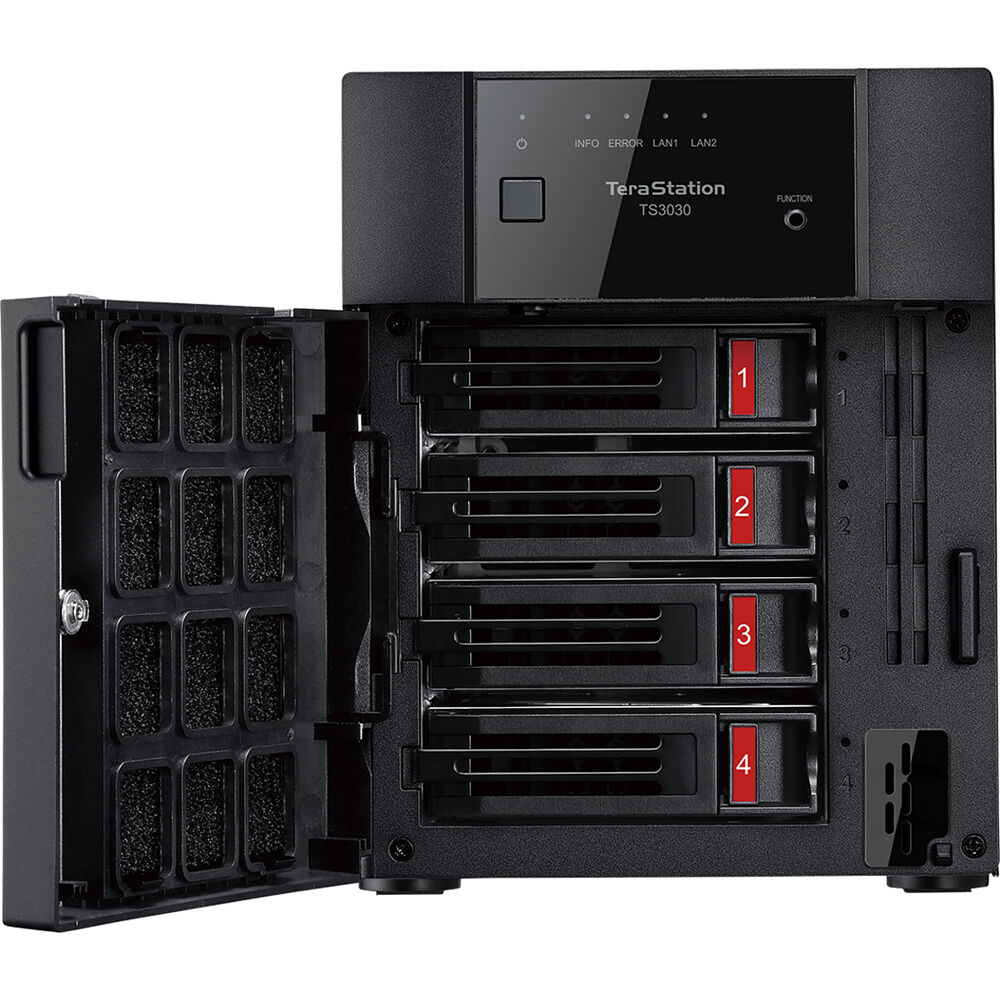 Buffalo TeraStation 3430DN TS3430DN1604 16TB 4-bay desktop NAS with 2.5GbE — view 2