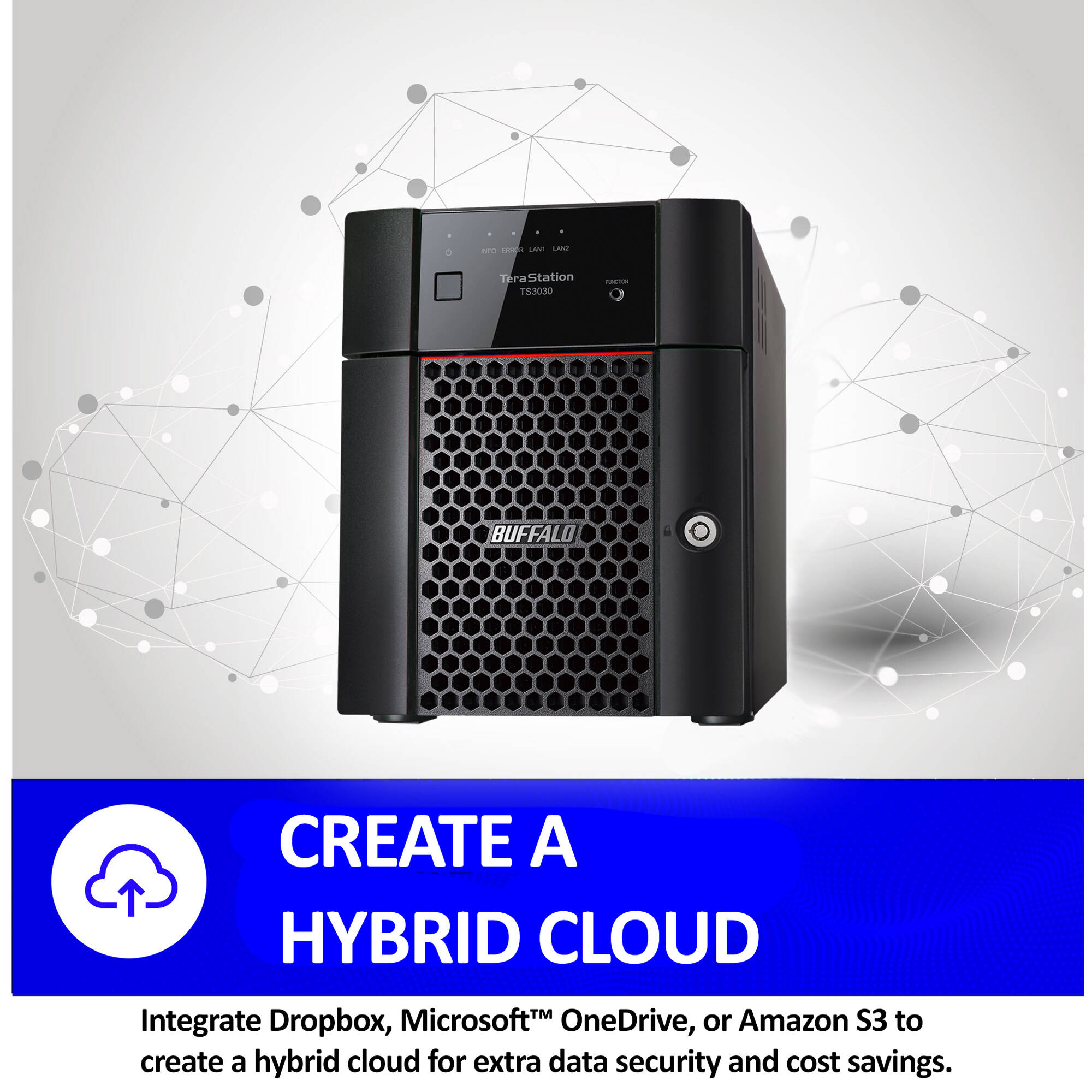 Buffalo TeraStation 3430DN TS3430DN1604 16TB 4-bay desktop NAS with 2.5GbE — view 6