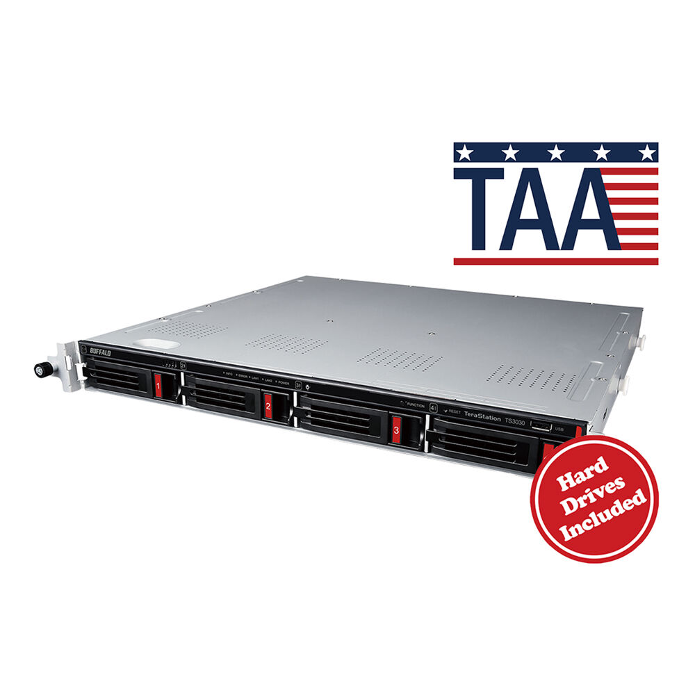 Buffalo TeraStation 3430RN 16TB 1U rack NAS with 2.5GbE and RAID support — view 4