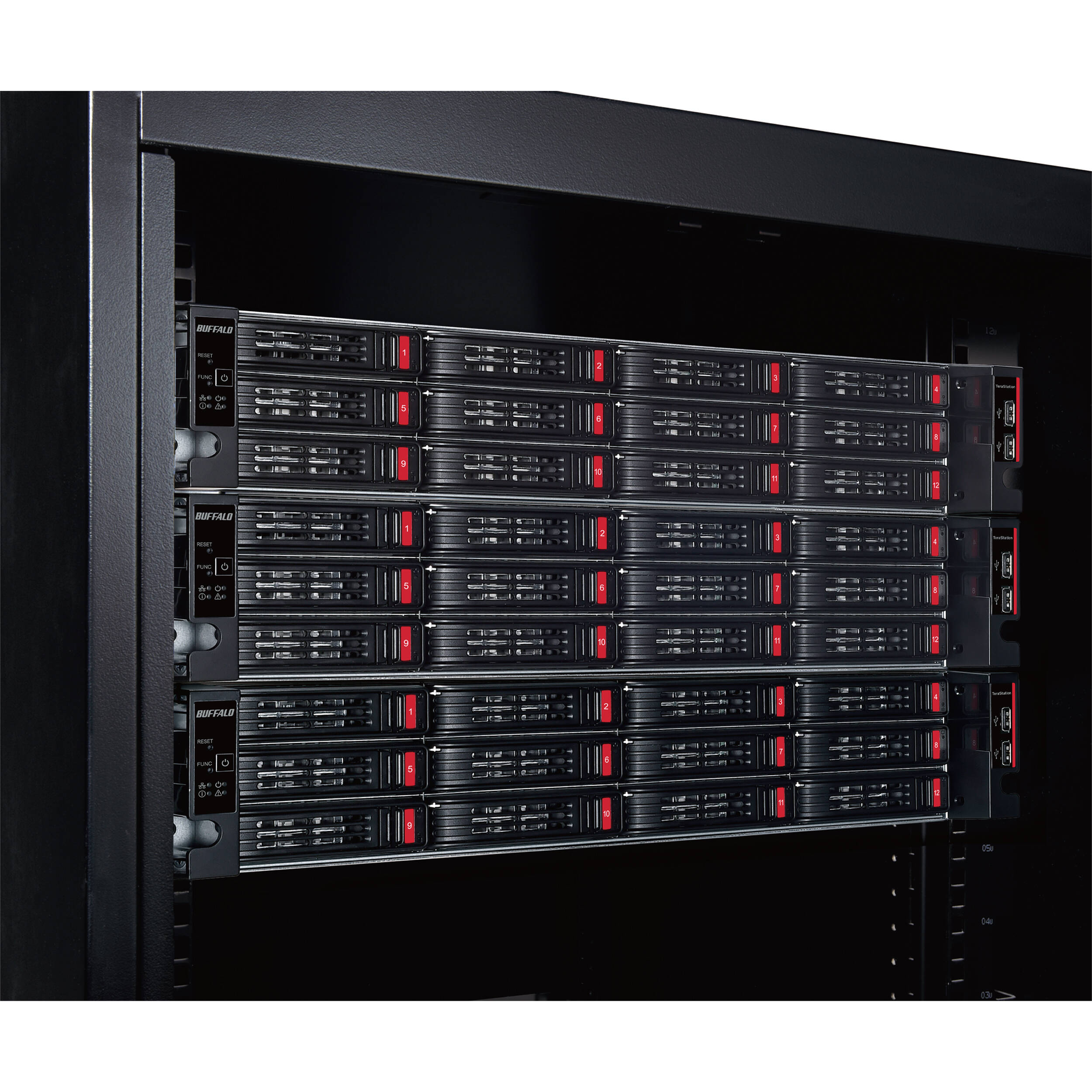 Buffalo TeraStation 51220RH 48TB rack-mount NAS with 12 bays and 10 Gigabit Ethernet — view 5