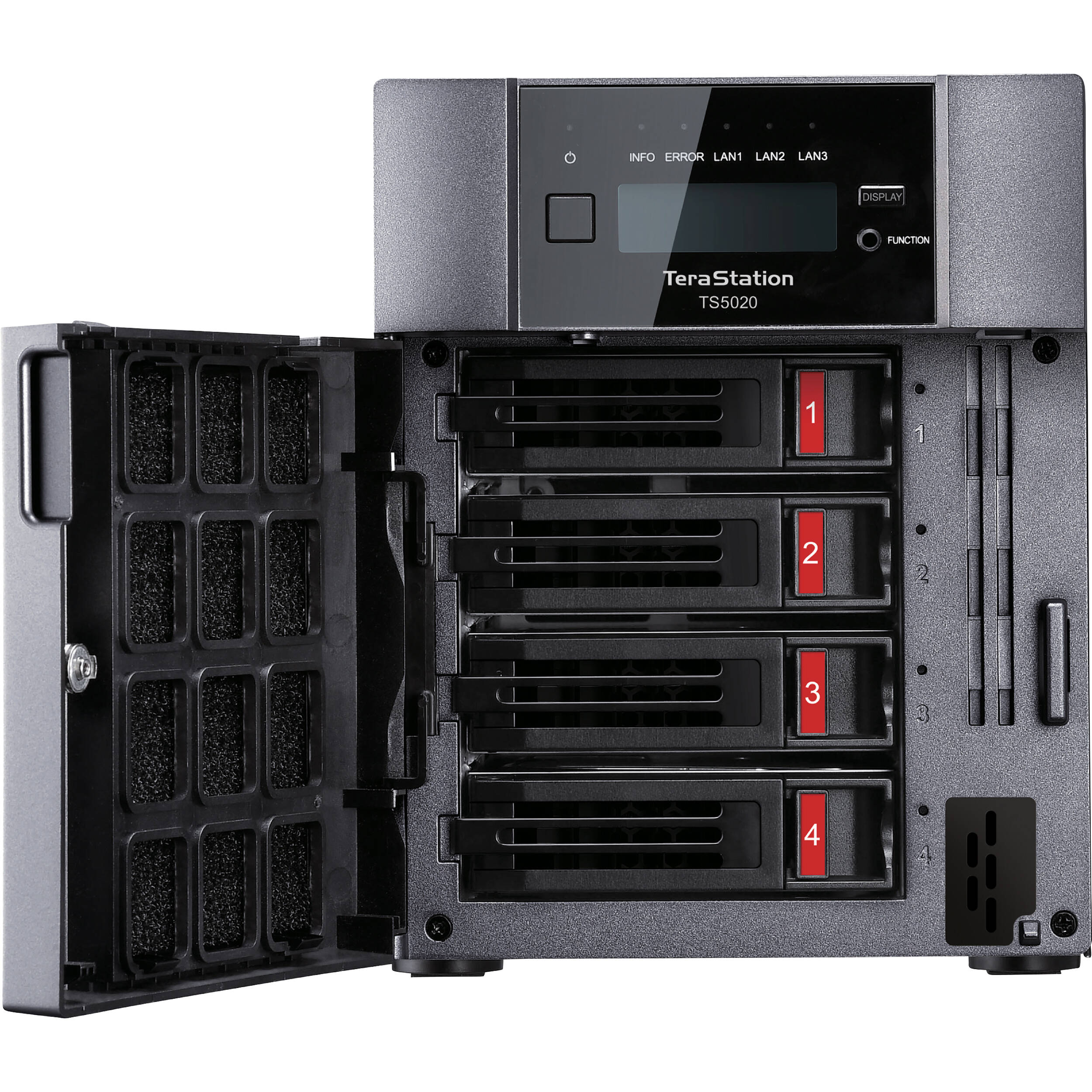Buffalo TeraStation 5420DN 8 TB desktop NAS with dual drives and 10 GbE — view 3