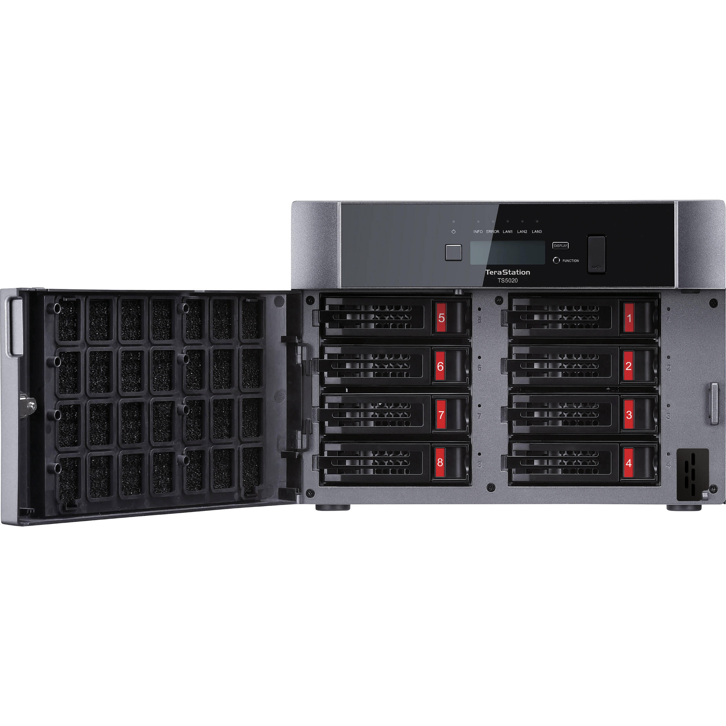 Buffalo TeraStation 5820DN 64TB rack-mount NAS with 10GbE and RAID support — view 3