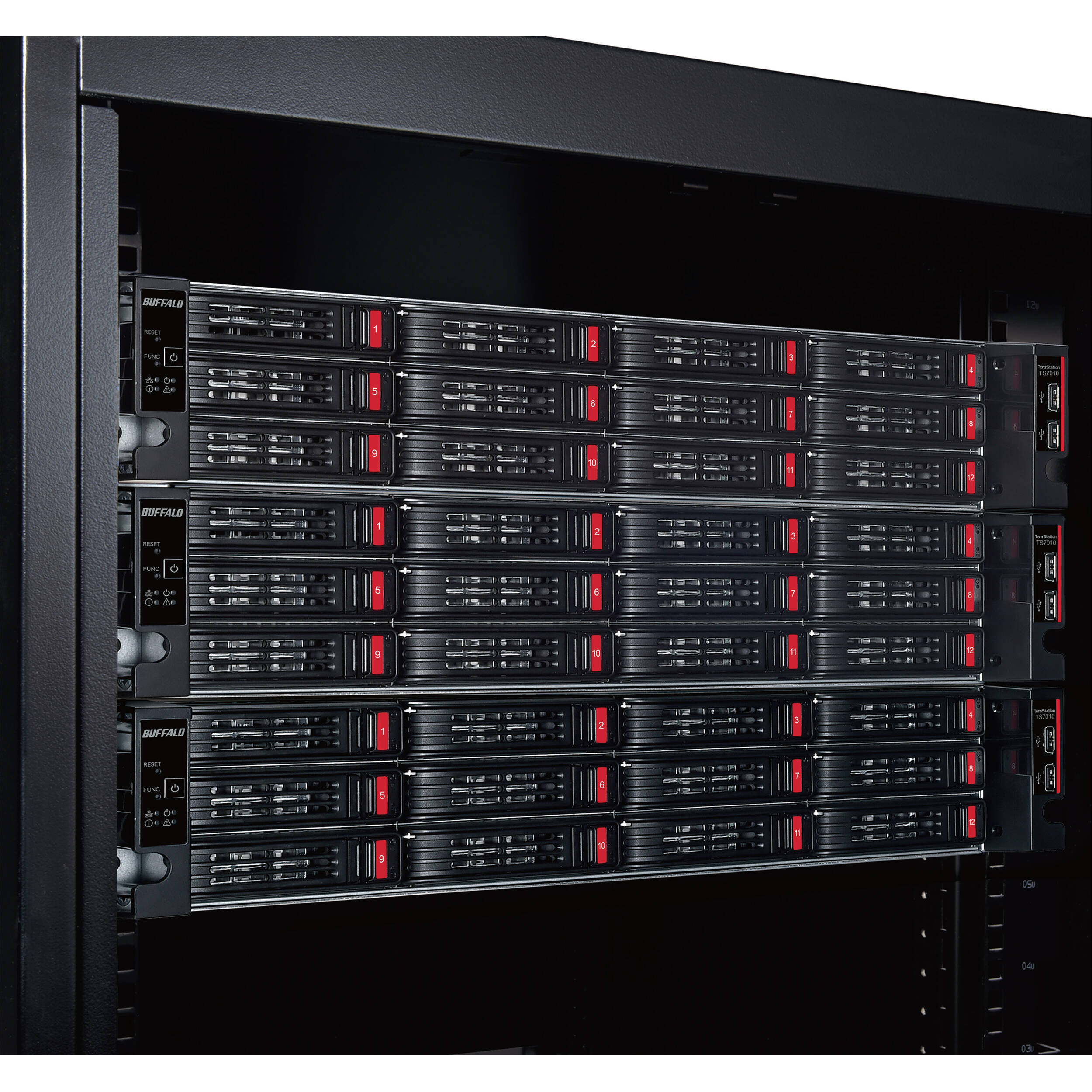 Buffalo TeraStation 71210RH 192TB 2U rackmount NAS with 12 drive bays — view 5