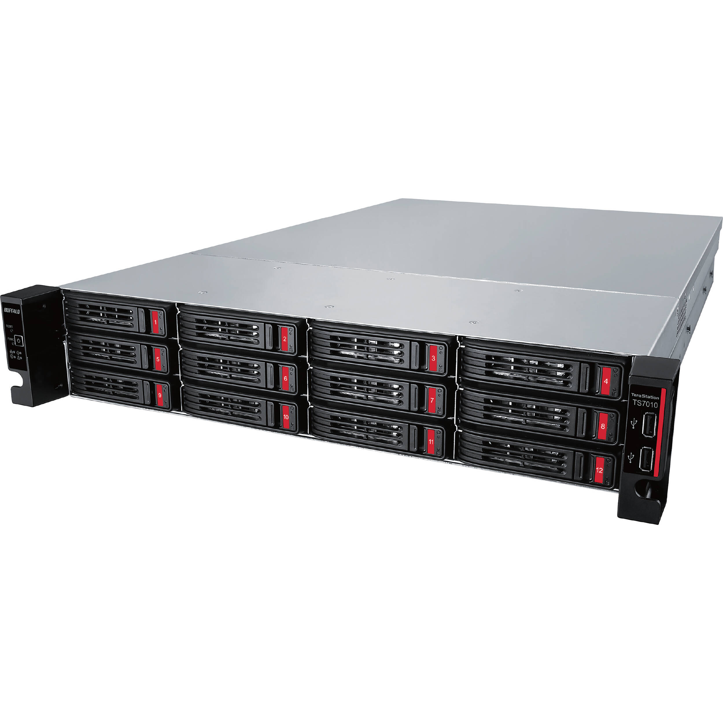 Buffalo TeraStation 71210RH 240TB 12-bay rackmount NAS with 10GbE and RAID — view 2