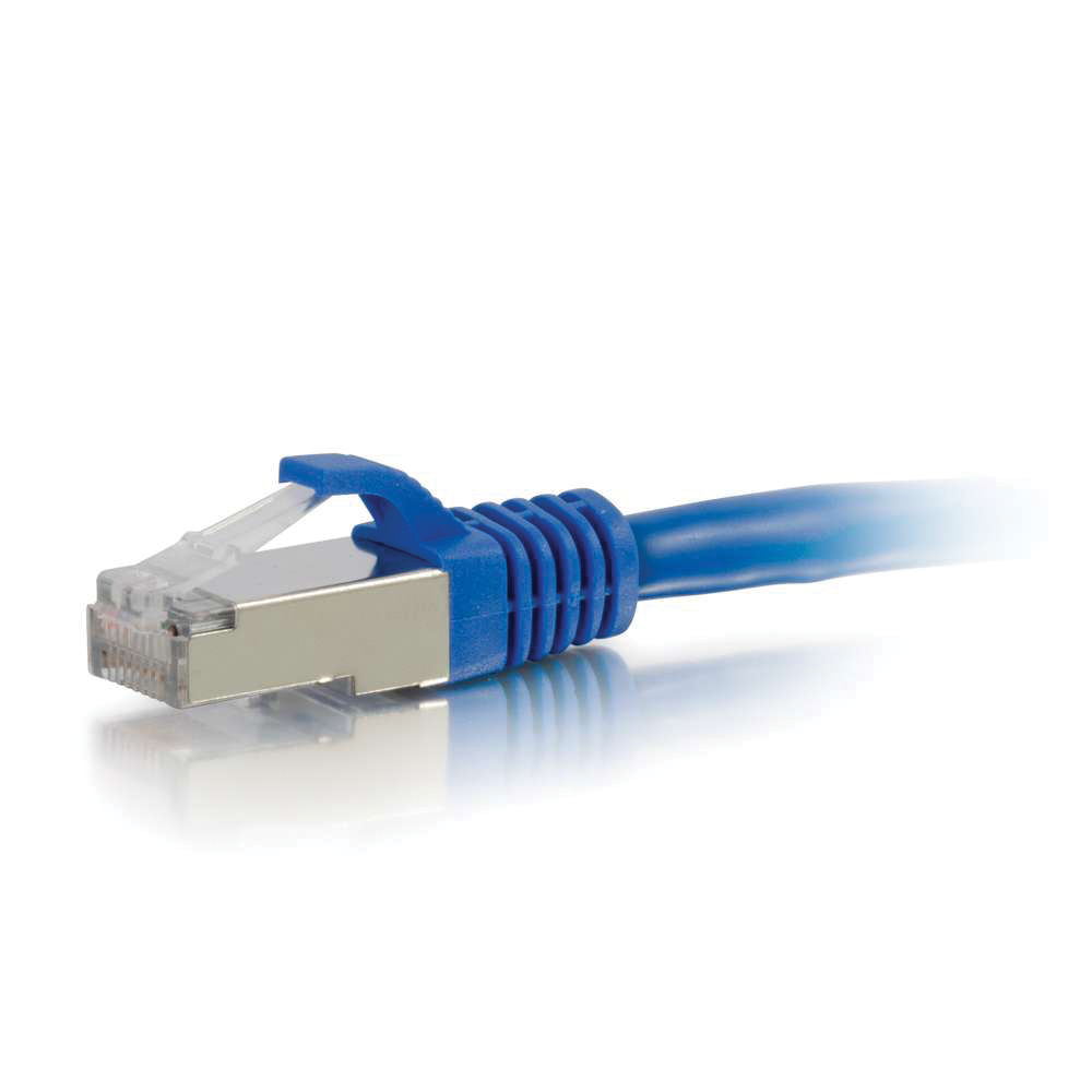 5 ft blue Cat6A shielded snagless booted Ethernet cable — view 2