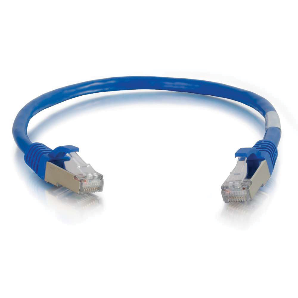 5 ft blue Cat6A shielded snagless booted Ethernet cable — view 4